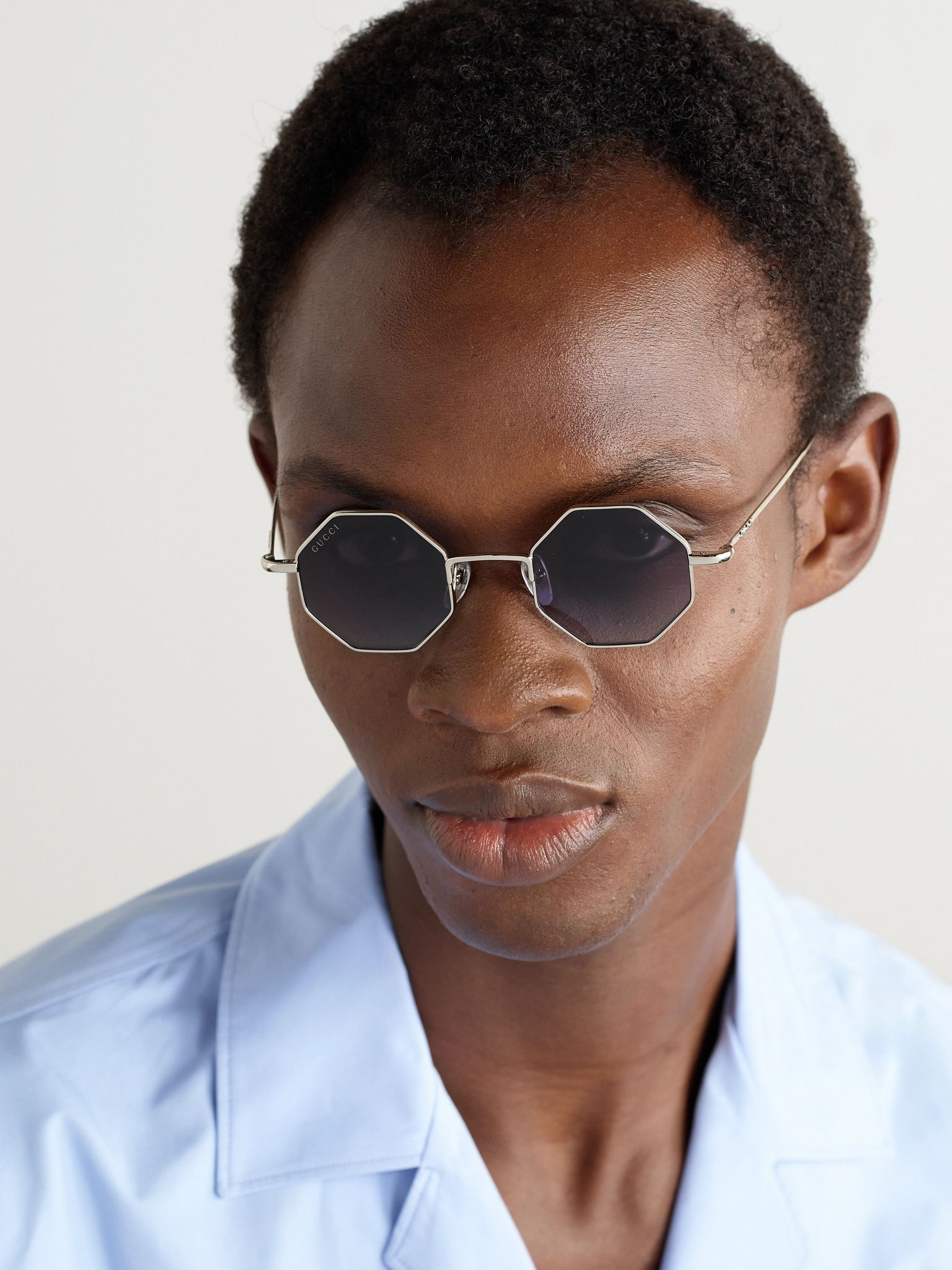 Octagon-Frame Silver-Tone Sunglasses Silver - 2