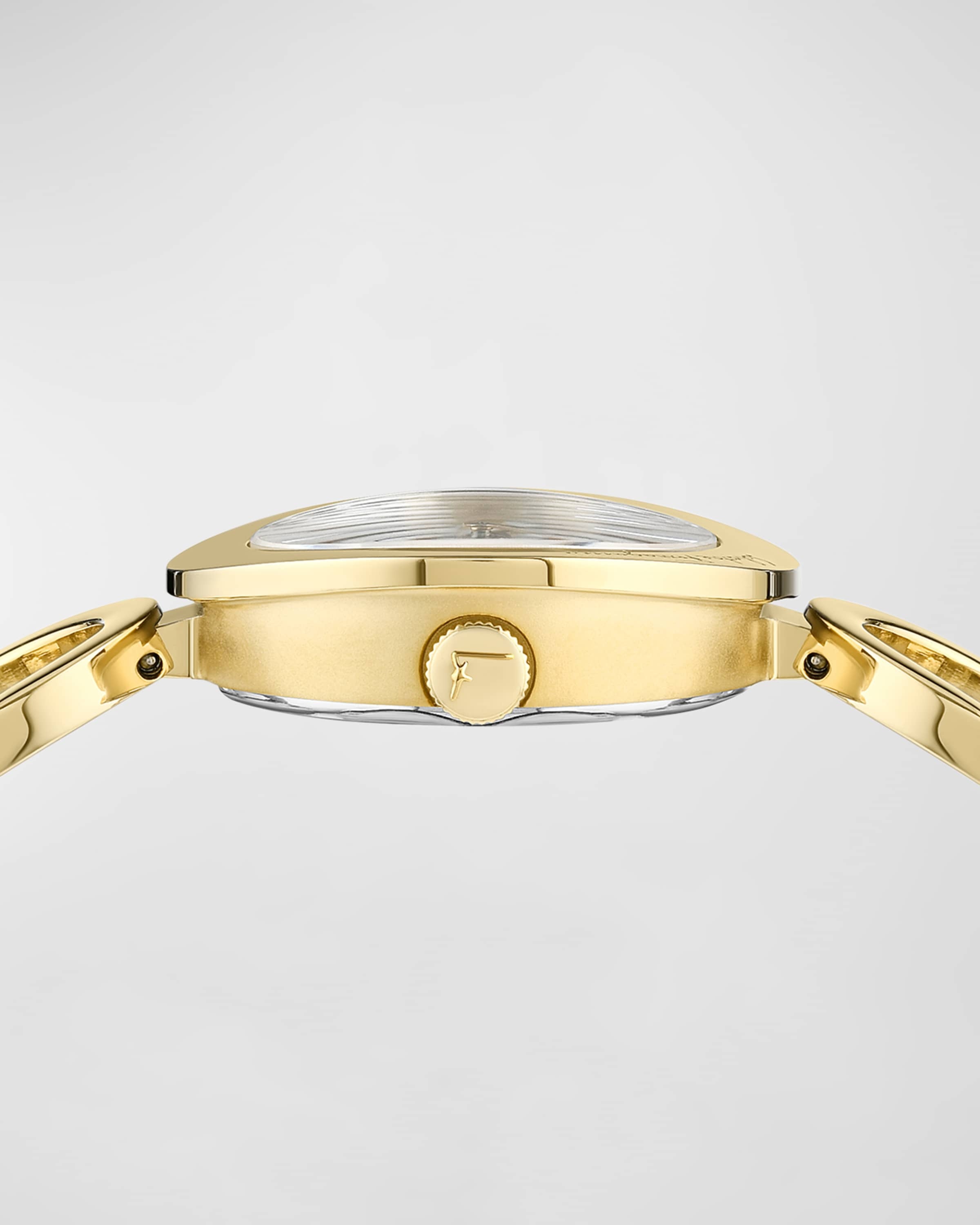28mm Gancino Watch with Bracelet Strap, Golden - 4