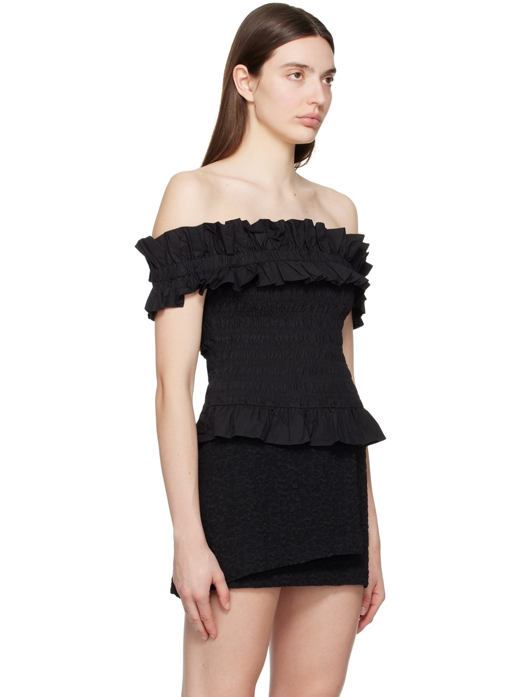 Black Smock Blouse - 2