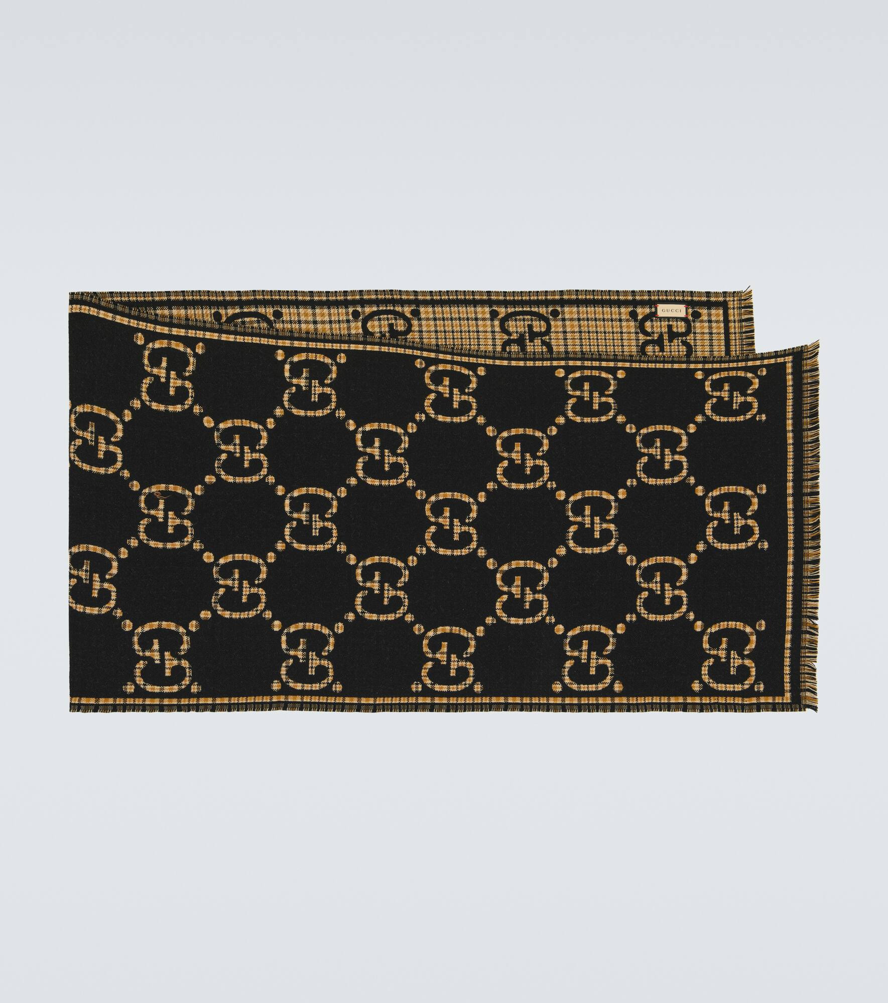GG wool jacquard scarf - 1