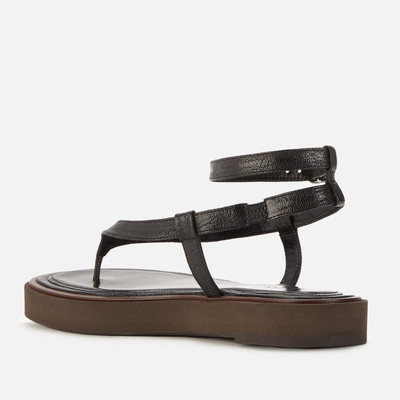 BY FAR BY FAR Women's Cece Leather Toe Post Sandals - Black outlook
