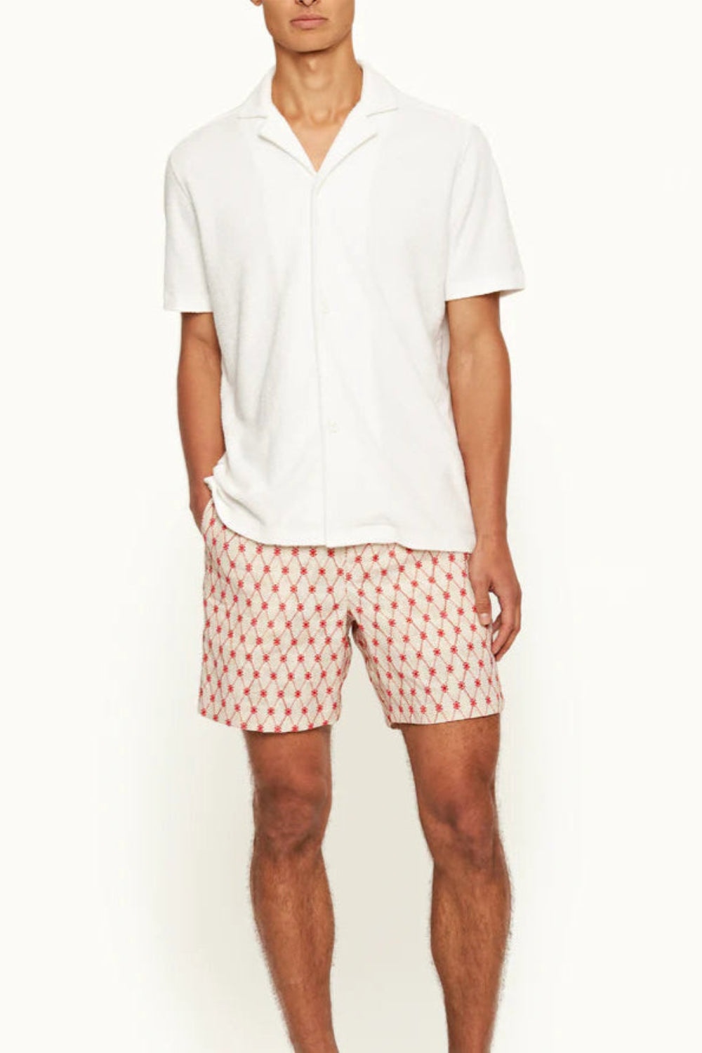 Alex Shorts Lattice Summer Red-White Sand - 2