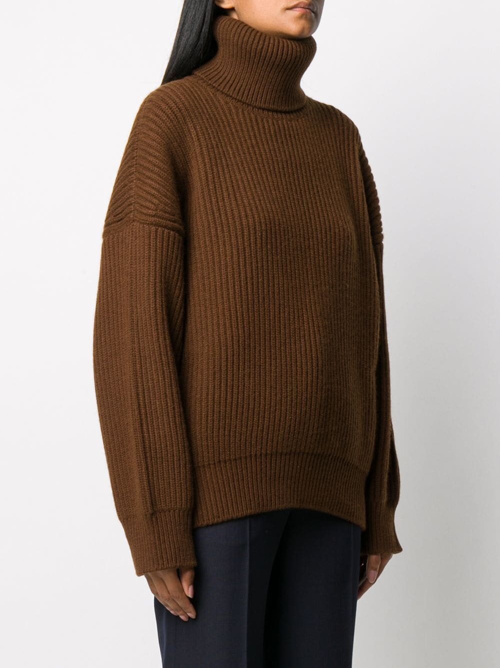 chunky roll neck sweater - 3