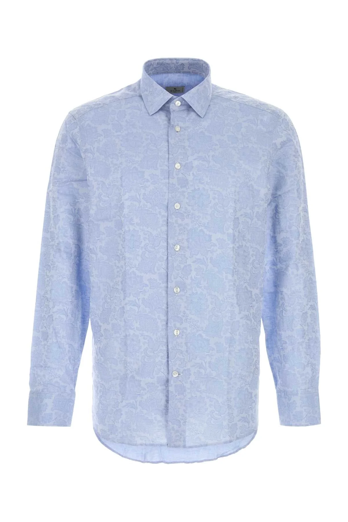 Etro Men Light Blue Jacquard Shirt - 1