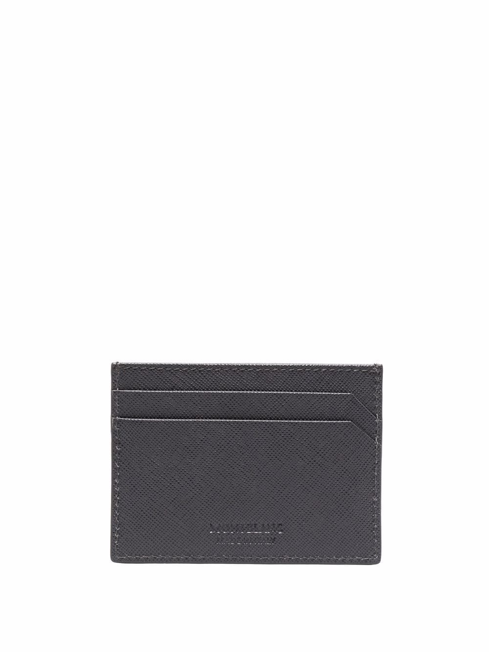 logo-plaque textured-finish cardholder - 2