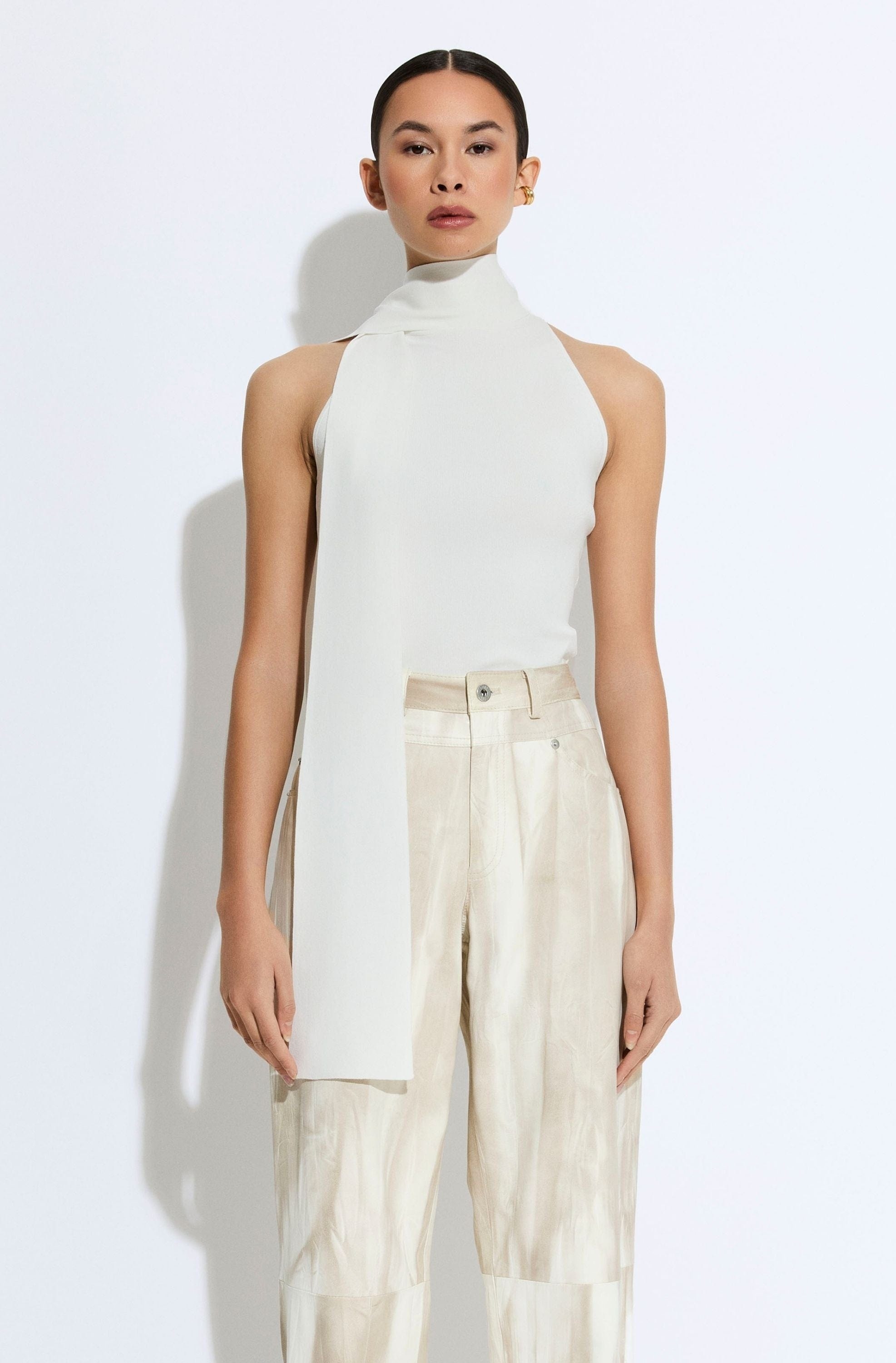 Matte Viscose Halterneck Top - 2