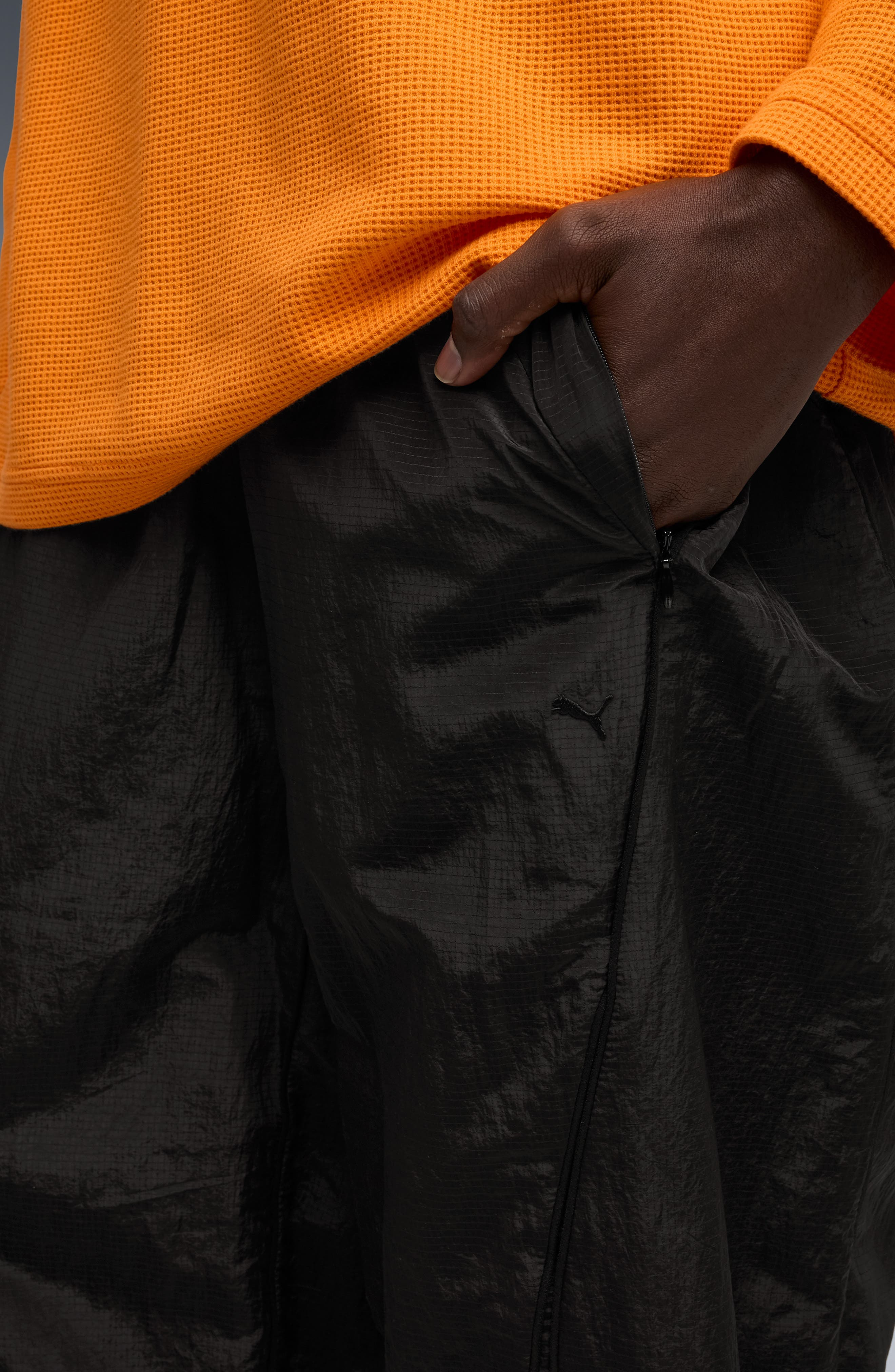 PUMA CLRT Nylon Ripstop Pants in Puma Black at Nordstrom - 3