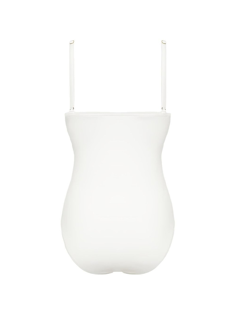 MICHAEL KORS logo-details V-neck swimsuit outlook