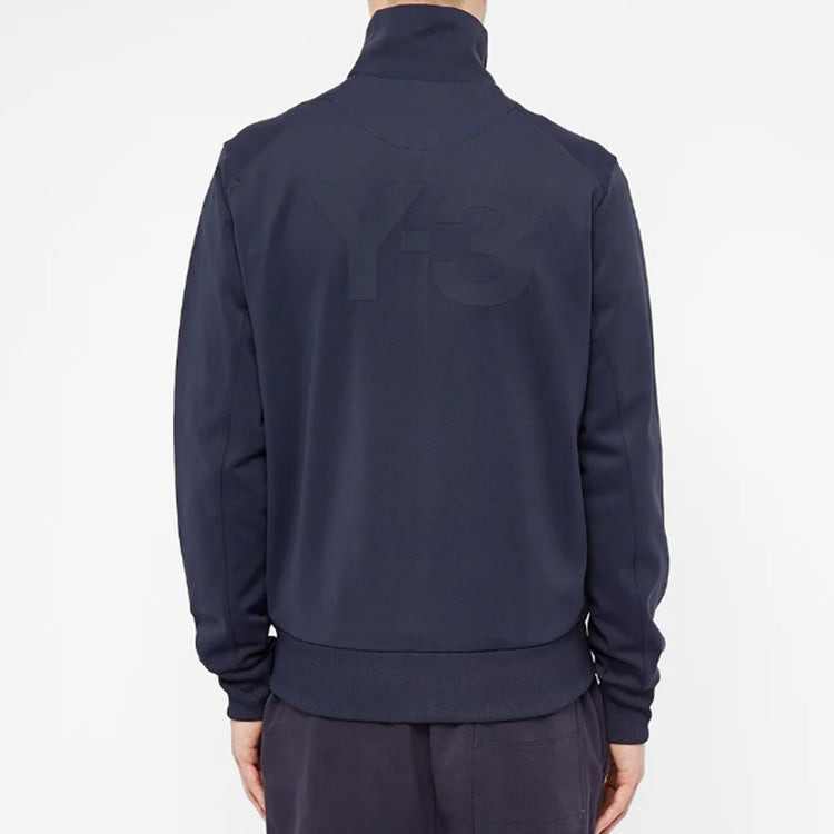 Men's Y-3 Stand Collar Long Sleeves Casual Zipper Jacket Navy Blue FN3377 - 2
