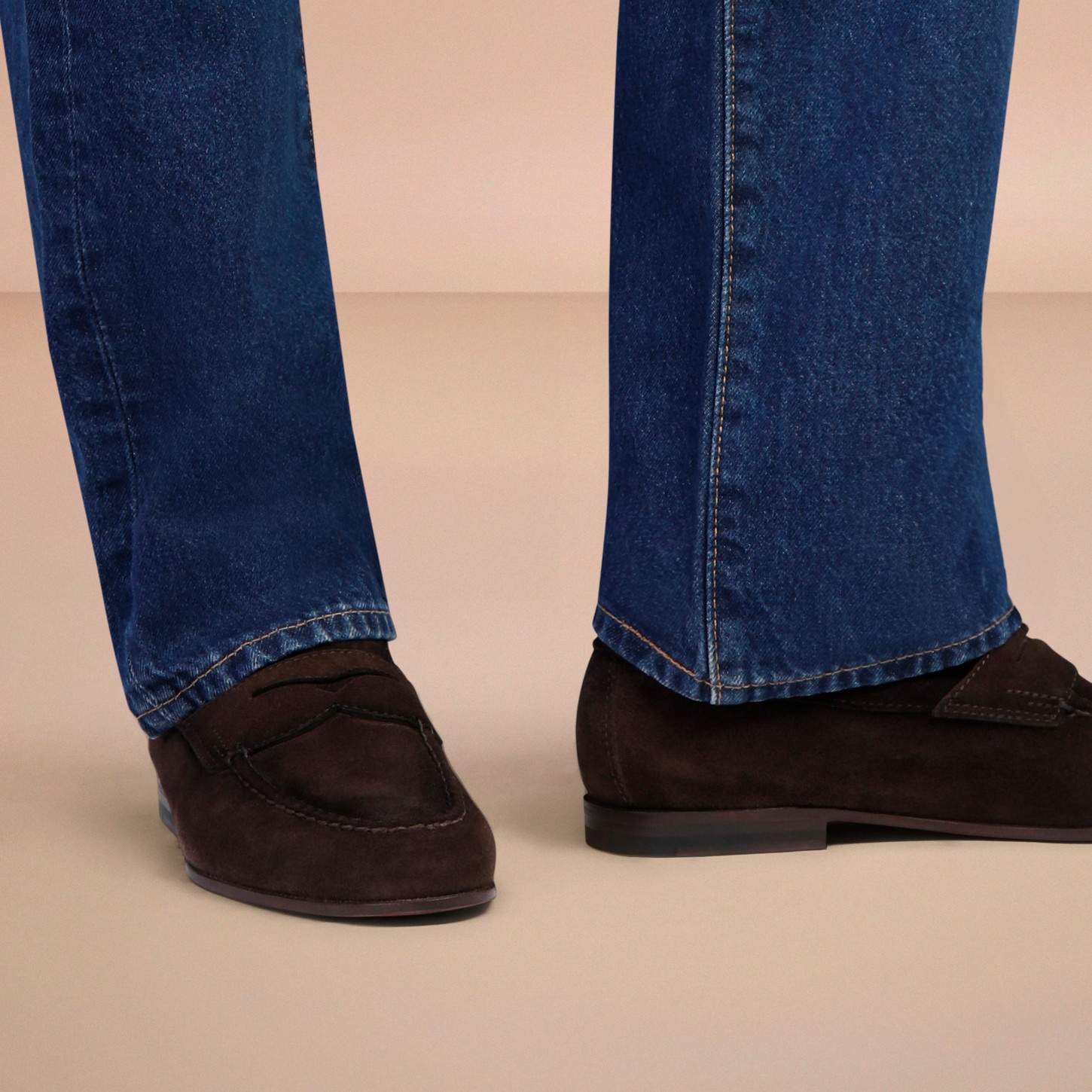Men’s brown suede penny loafer - 2