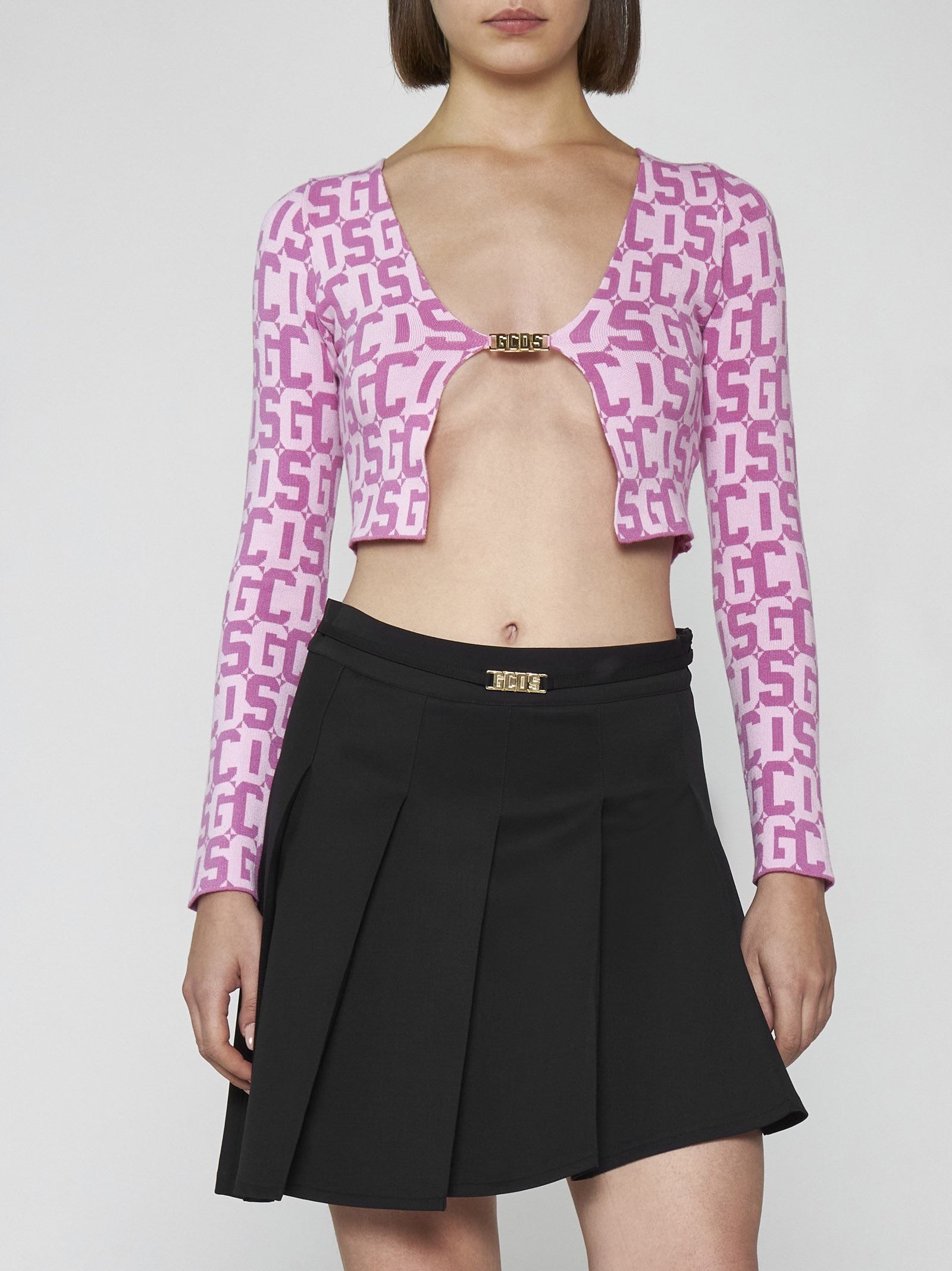 Viscose-blend cropped cardigan - 2