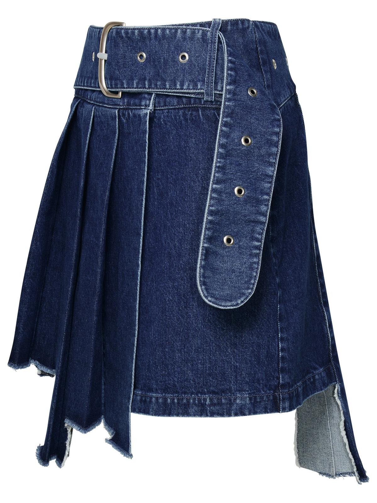 Off-White Blue Demin Skirt Women - 2