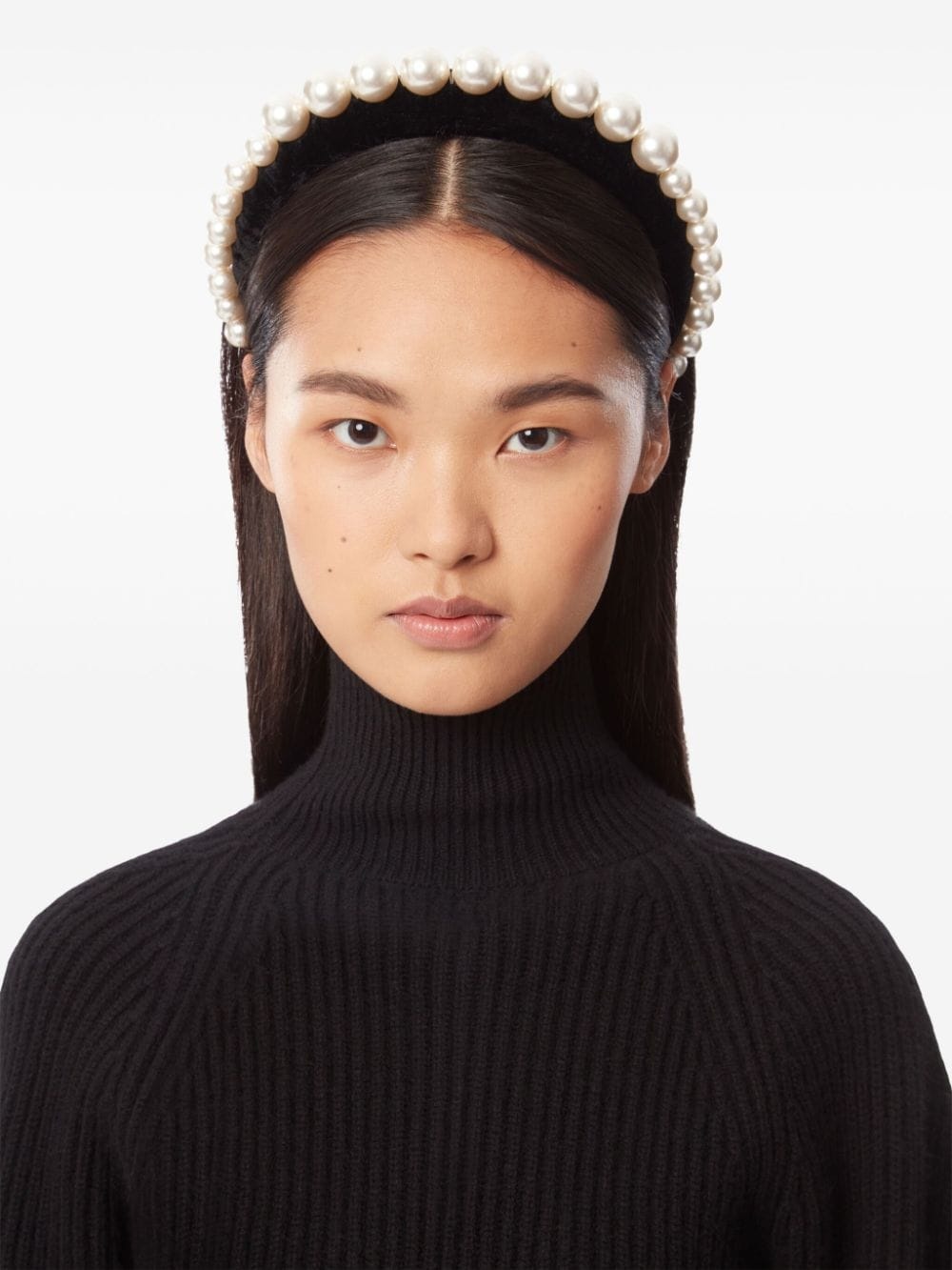 pearl velvet headband - 3