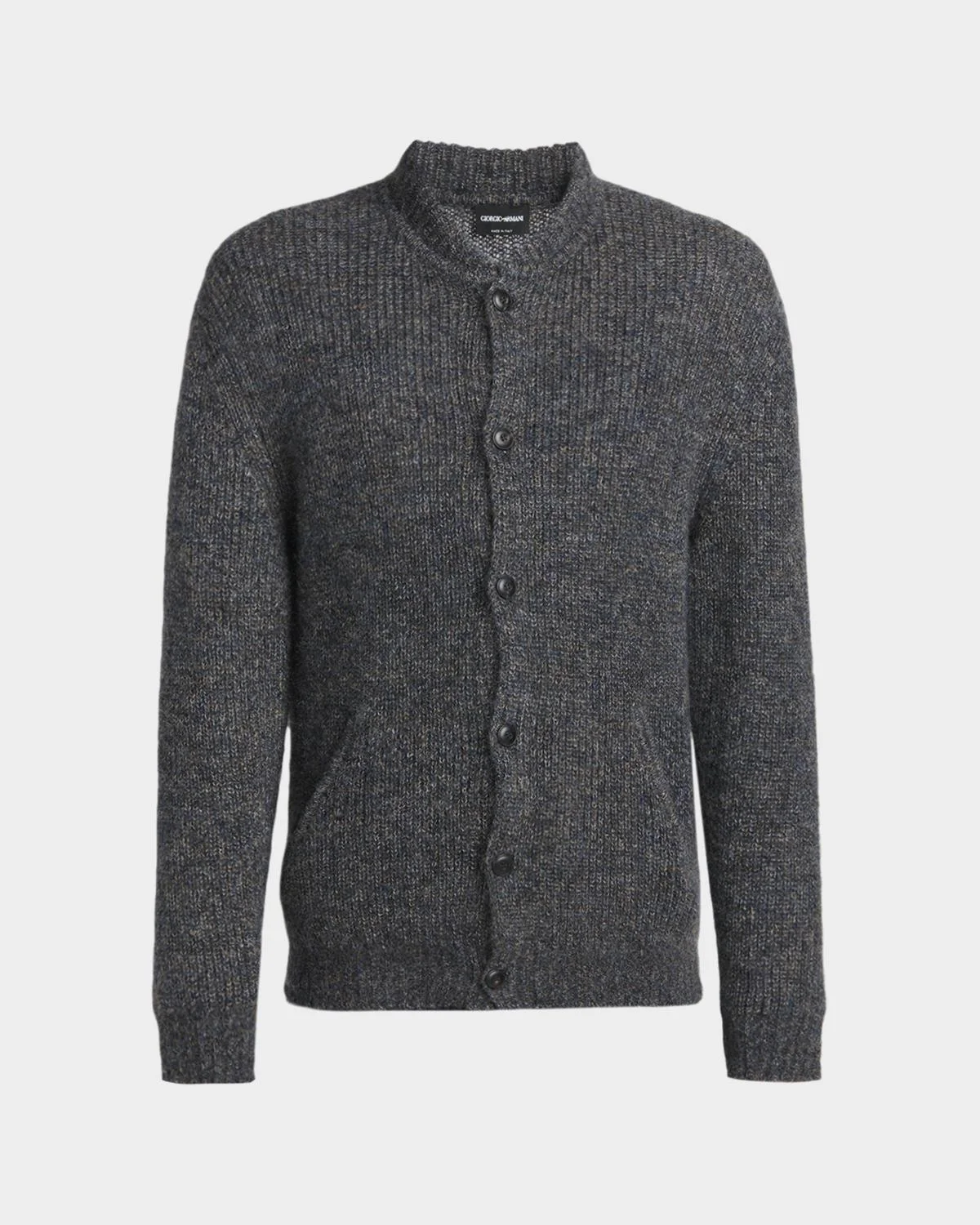 Men's Rib-Knit Mohair-Blend Cardigan - 1