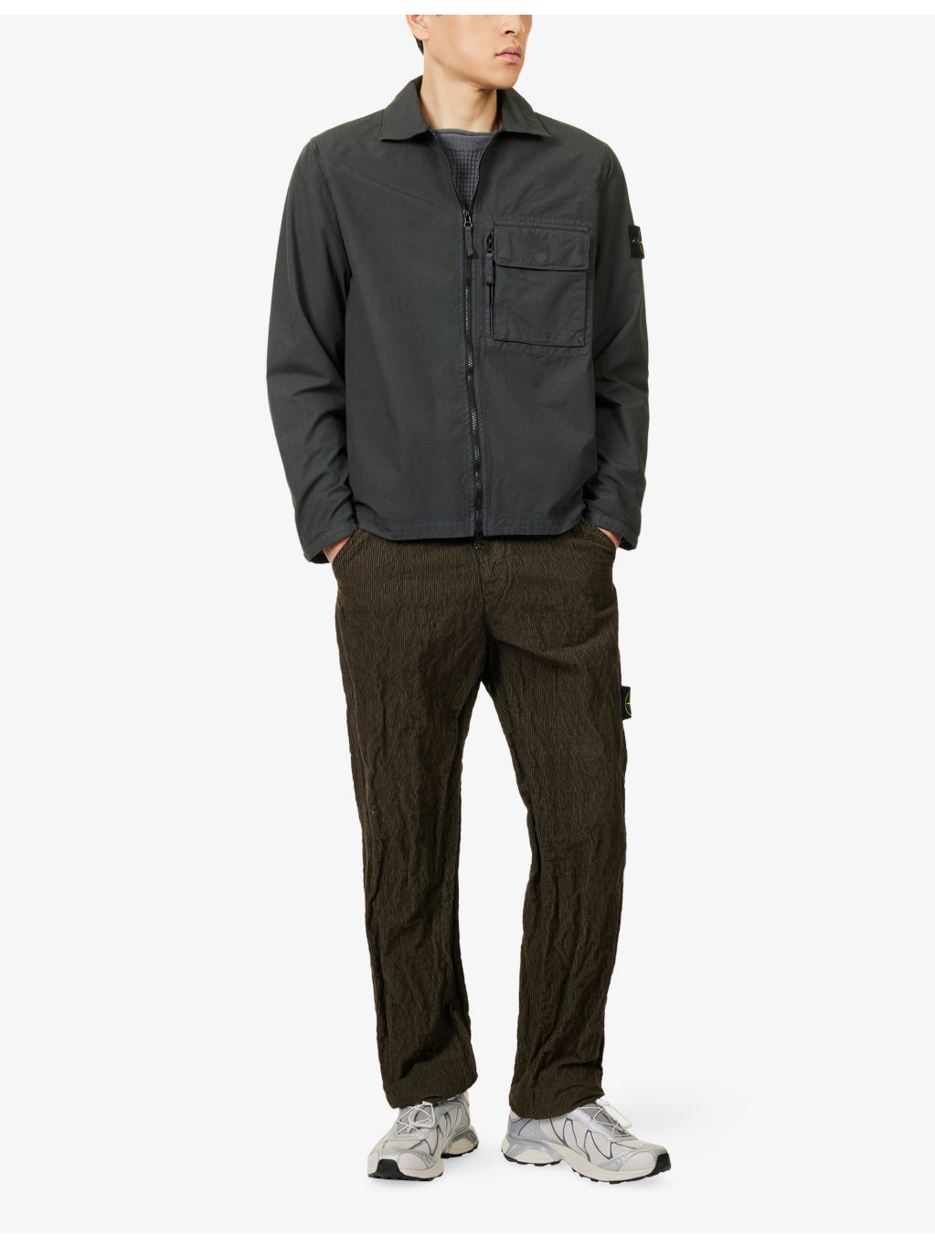 Canvas Weave Logo-Patch Cotton Jacket - 2