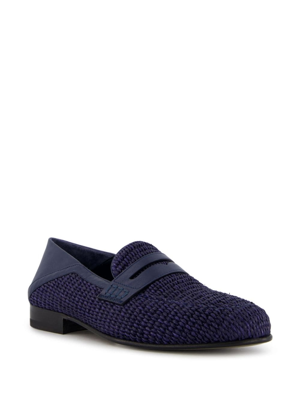 Padstow woven-raffia loafers - 2