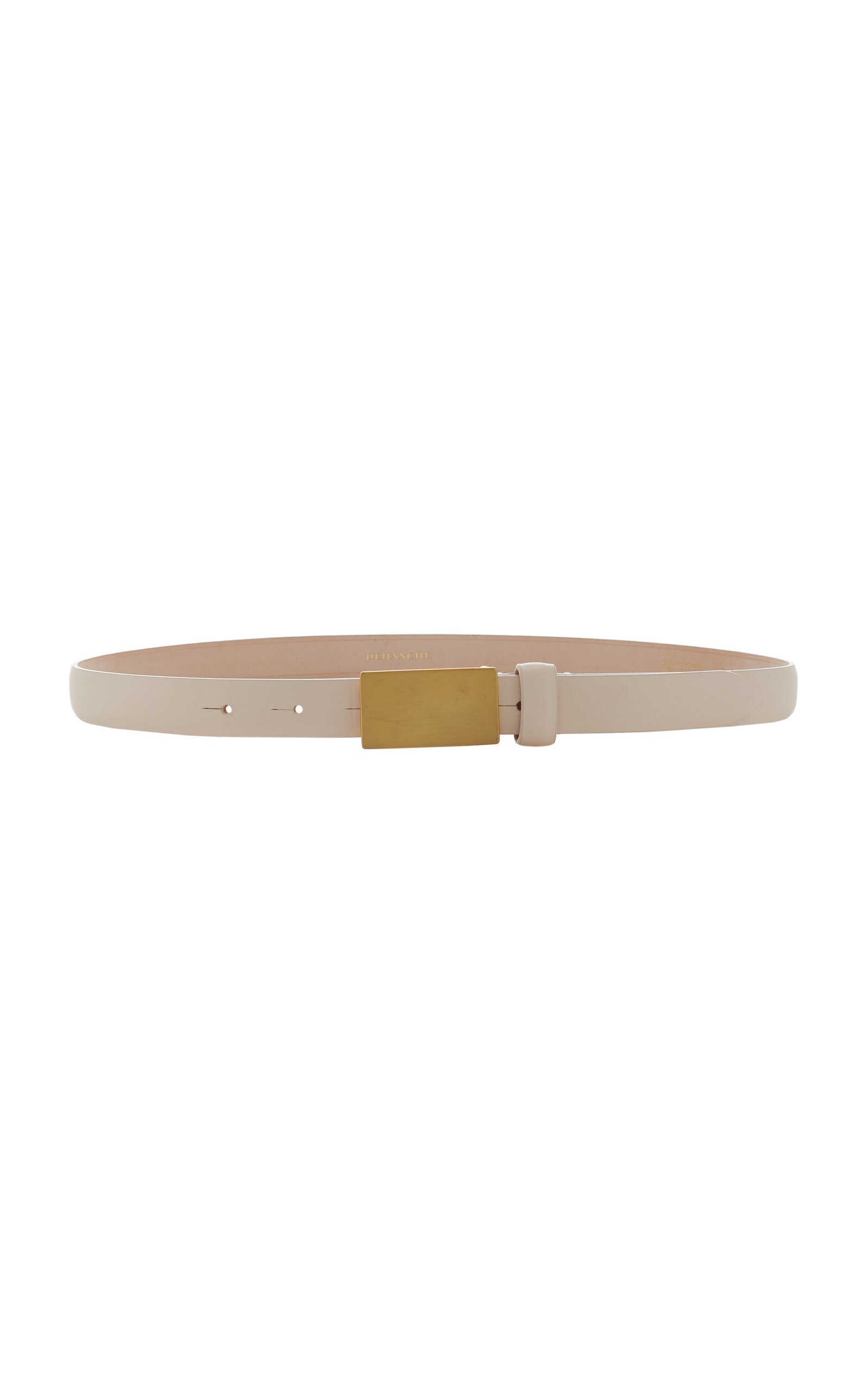 Signet Leather Belt ivory - 1