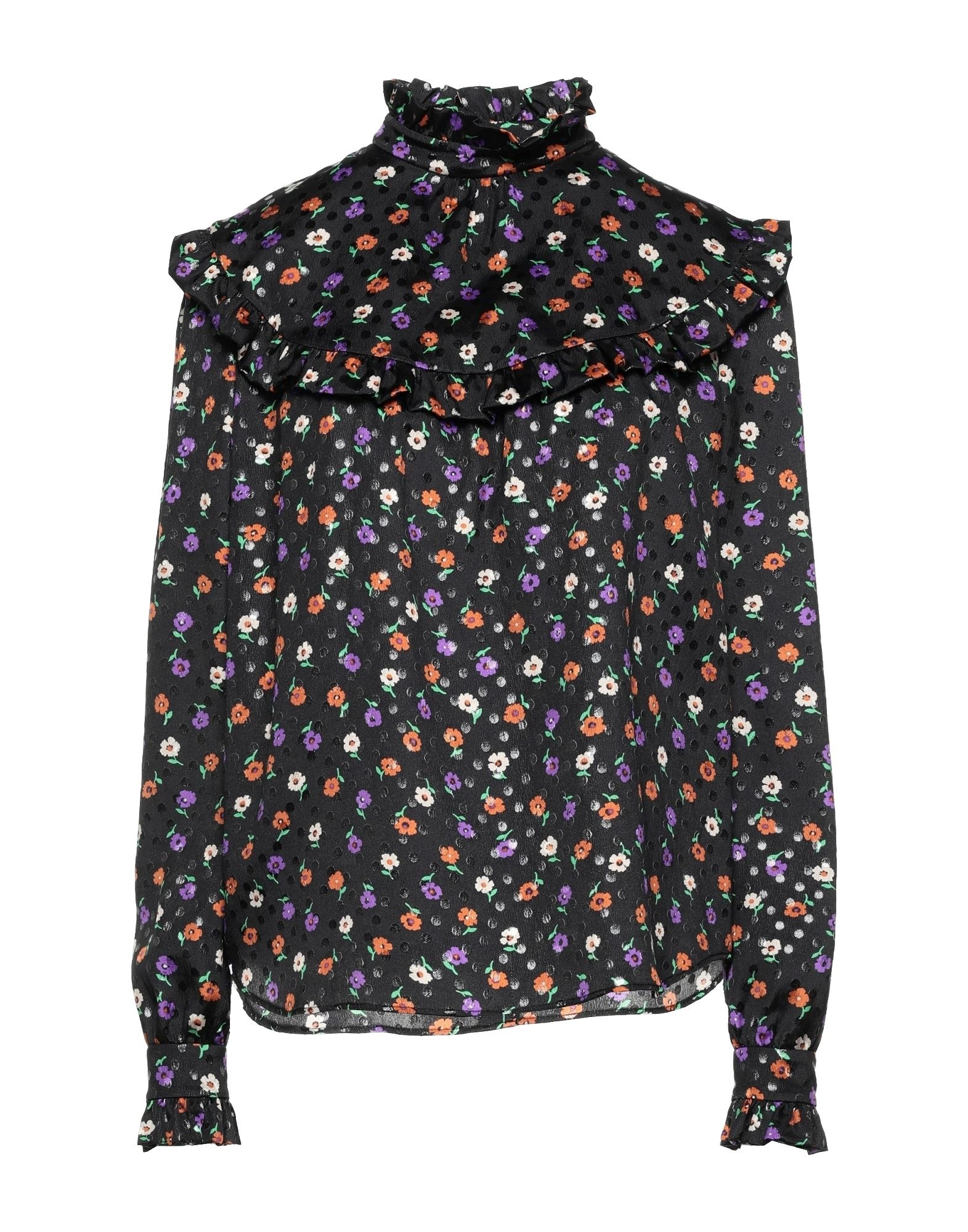 Black Women's Floral Shirts & Blouses - 1