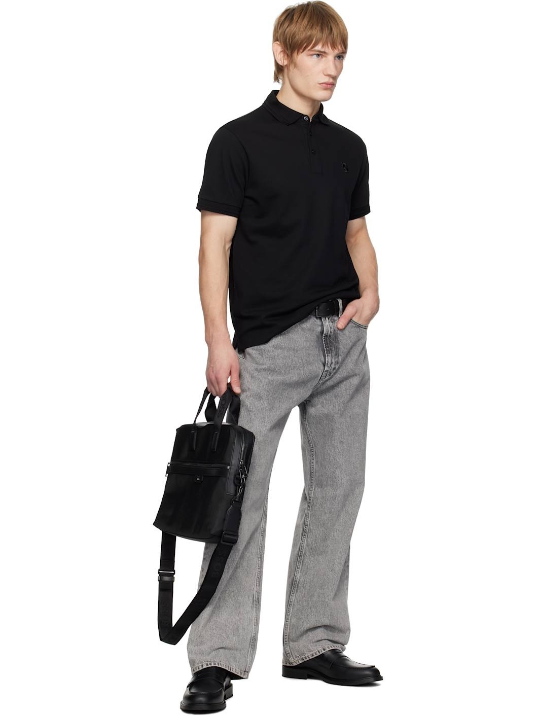 Black Double B Monogram Polo - 4
