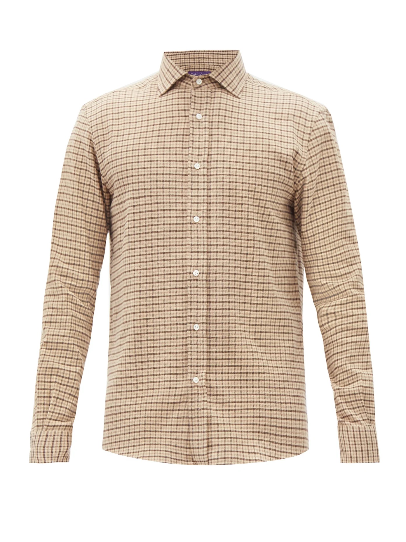 Checked cotton-flannel shirt - 1