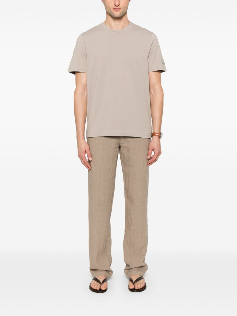 CORNELIANI linen tapered-leg trousers outlook