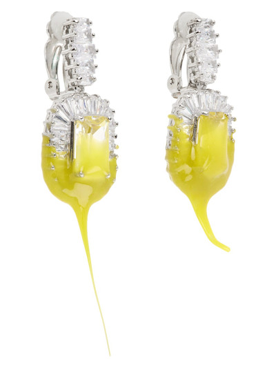 OTTOLINGER Silver & Yellow Diamond Dip Clip Earrings outlook