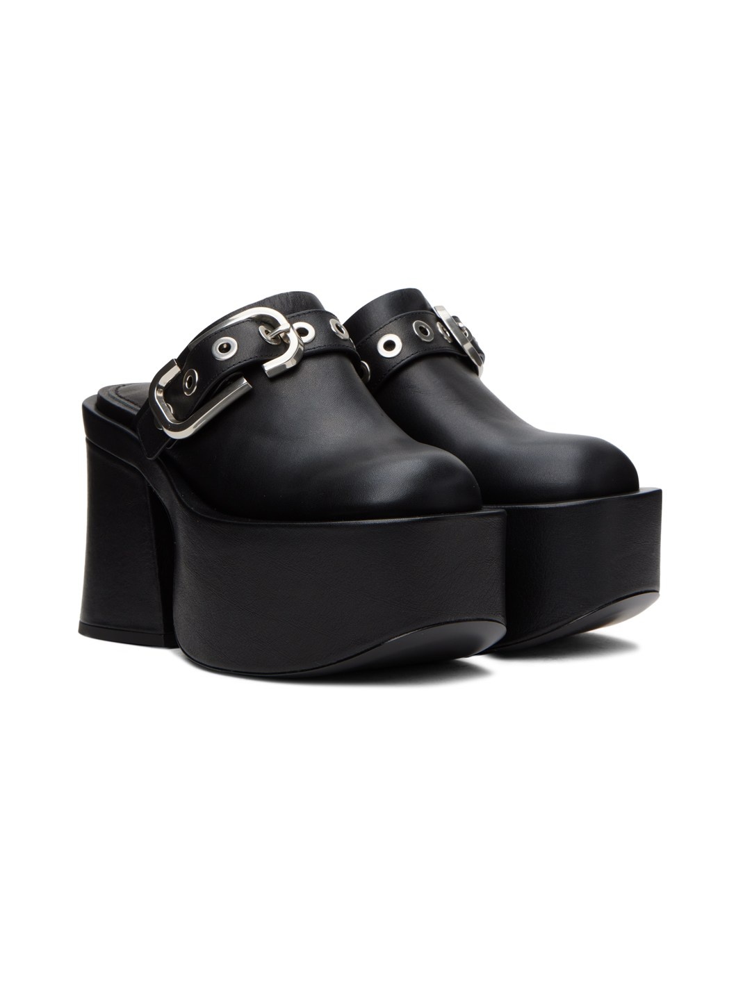 Black 'The J Marc Leather' Mules - 4