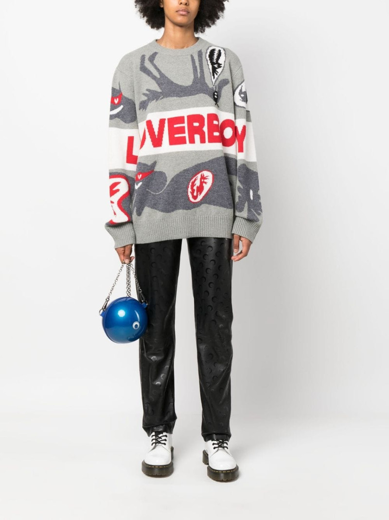 CHARLES JEFFREY LOVERBOY crew-neck intarsia-knit jumper outlook