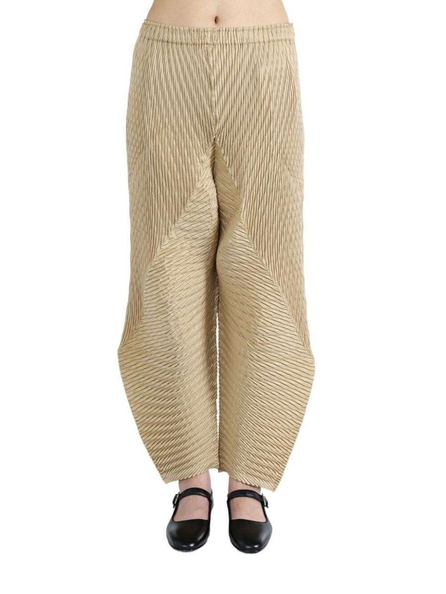 Issey Miyake Wrapped Suede Like Pleats Pants Clothing - 1