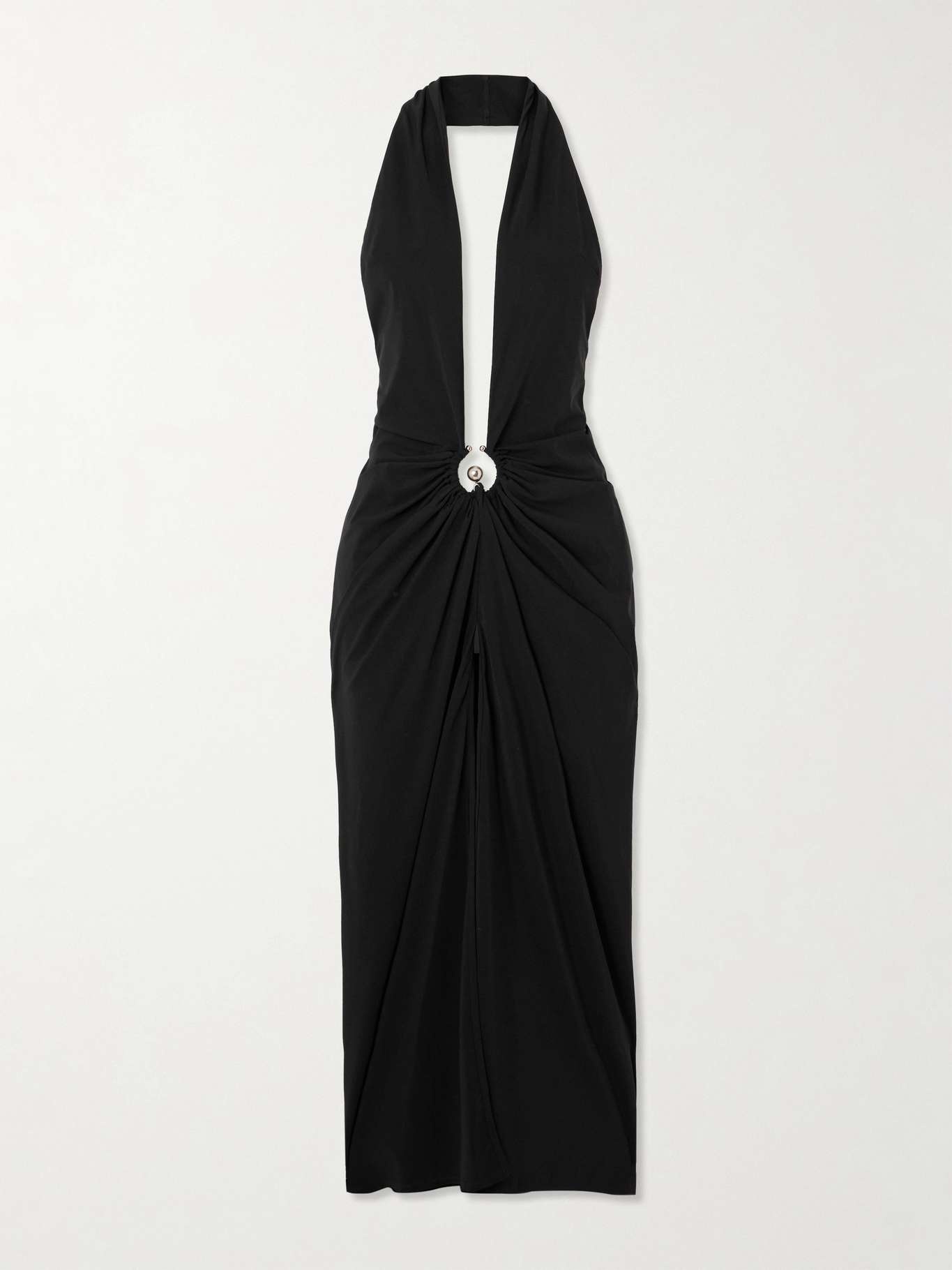 Pierced Orbit halterneck stretch-jersey maxi dress - 1