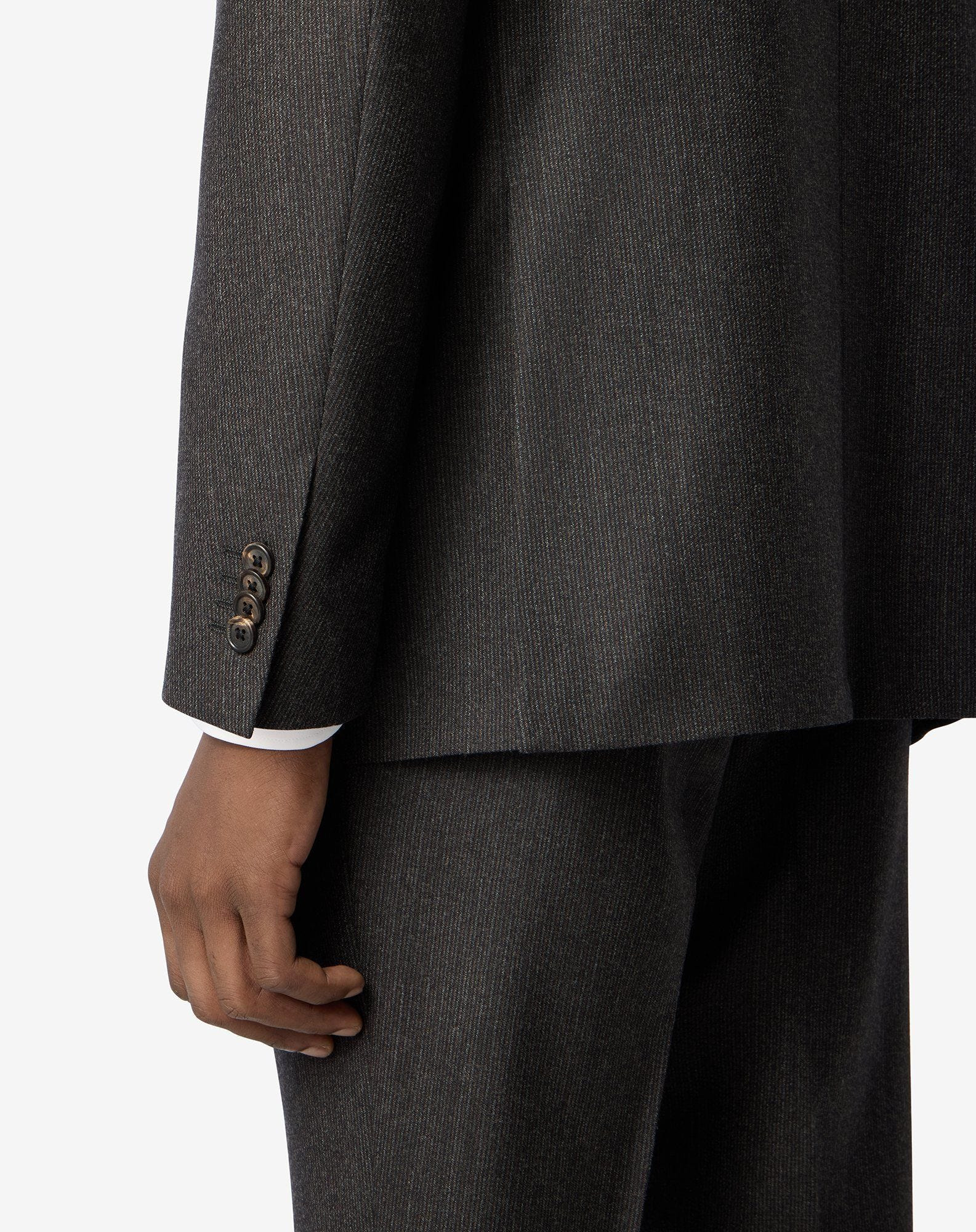 Grey wool flannel and cashmere suit - 6