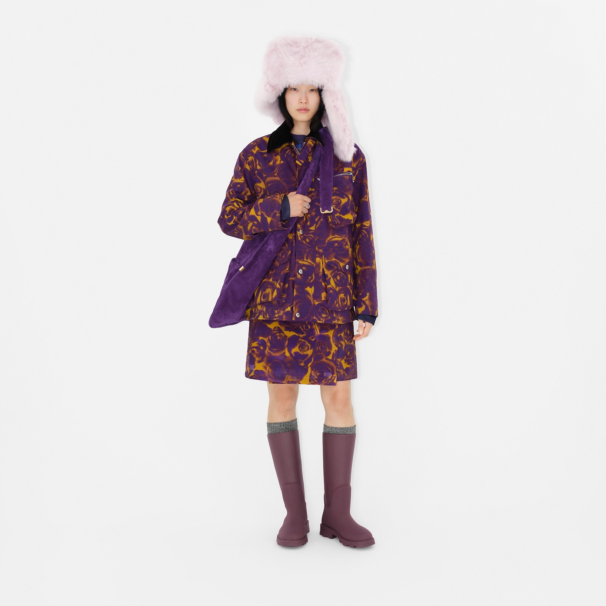 Rose Print Field Jacket - 2