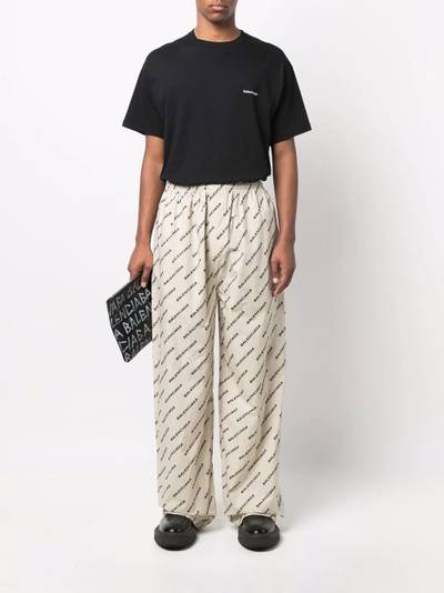 BALENCIAGA logo print pyjama trousers outlook