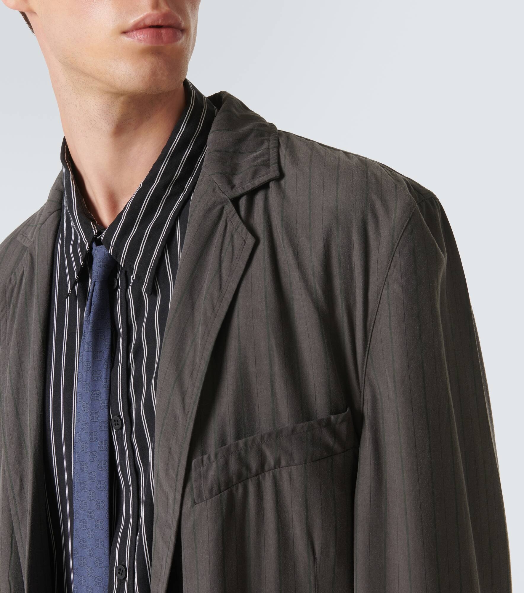 Flowing striped poplin shirt - 5