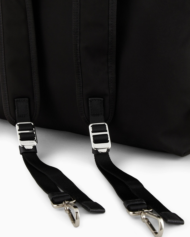 ASV CONVERTIBLE SHOPPER BAG IN NYLON AND PEBBLED LEATHER 5