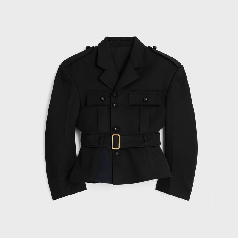 peplum jacket IN WOOL GABARDINE 1