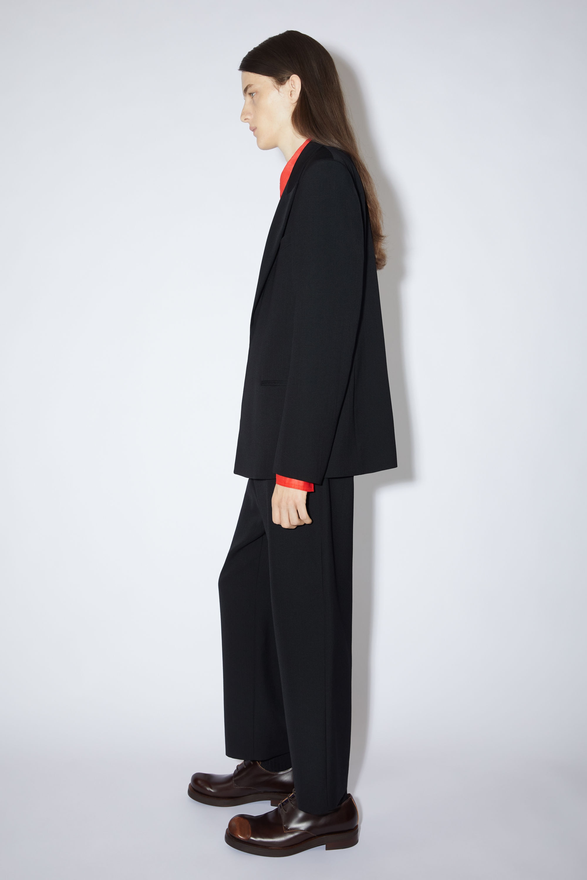 Double-breasted jacket - Black - 4
