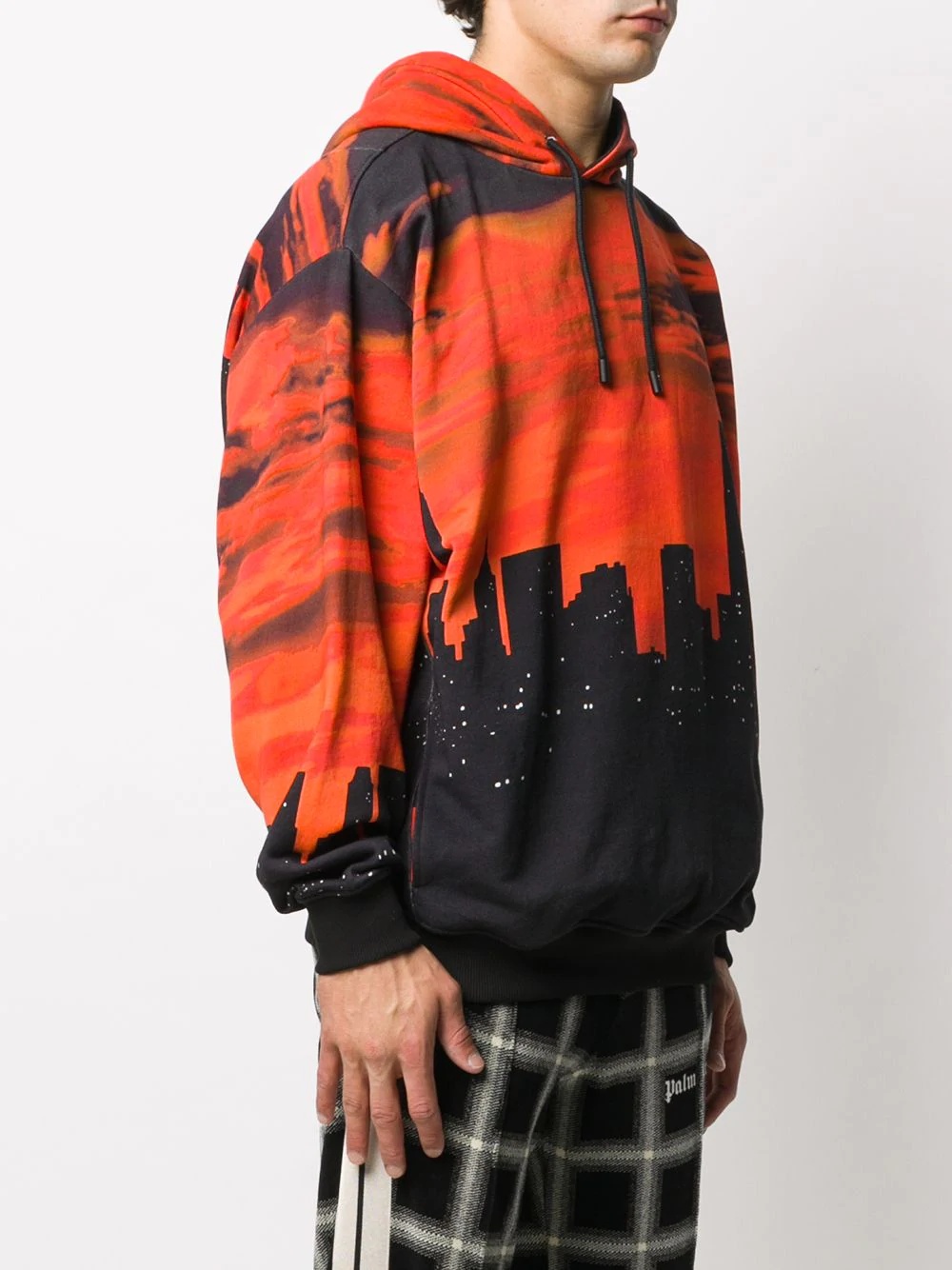 city scape print hoodie - 3