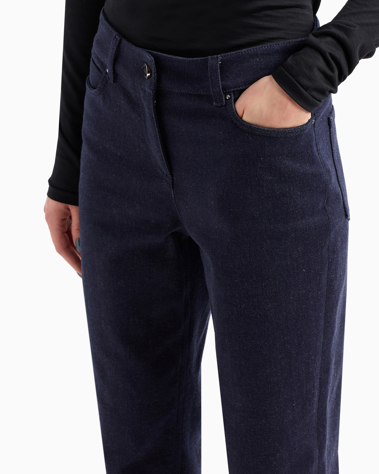 Denim Collection five-pocket trousers in stretch denim - 5