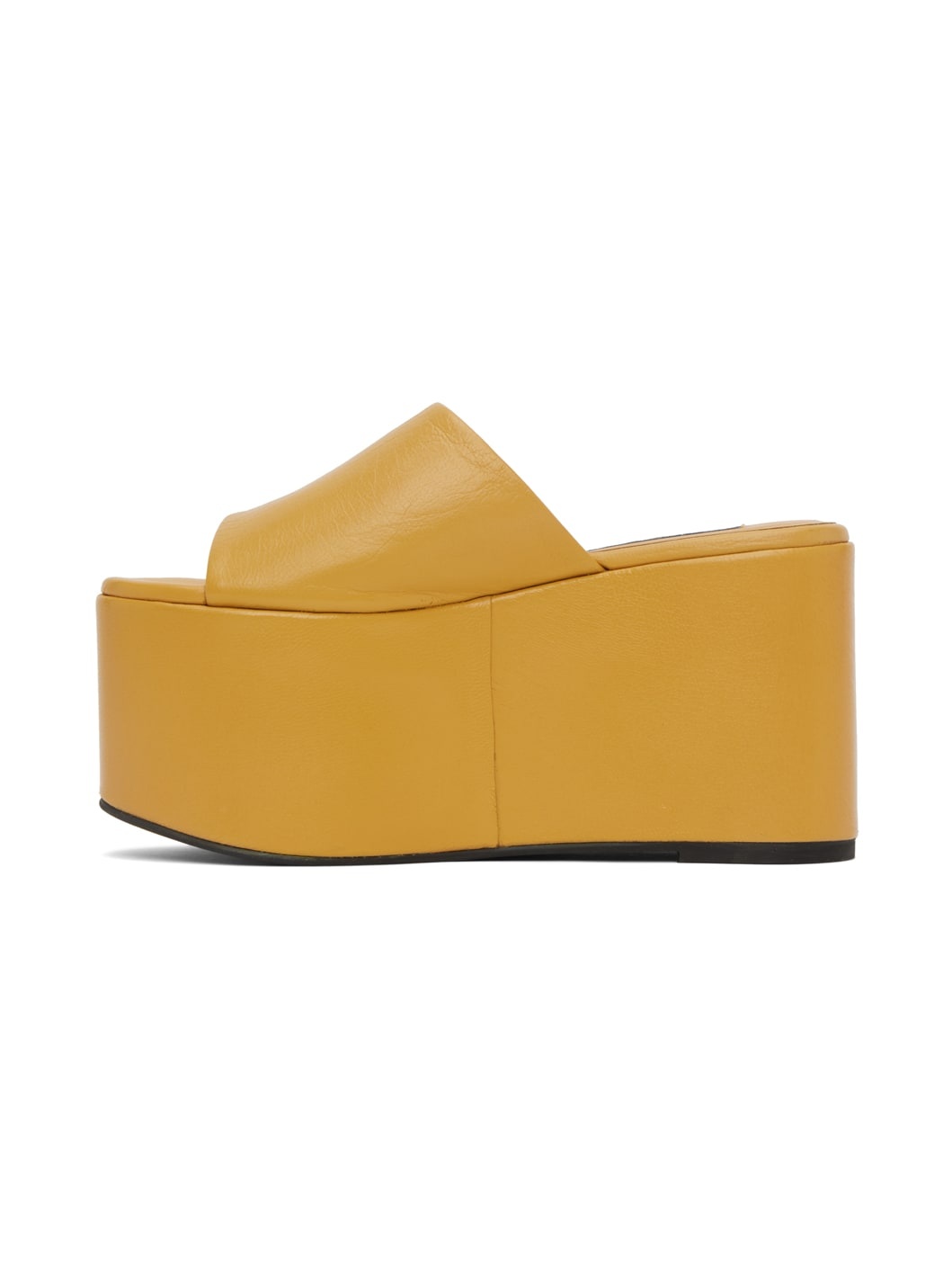 Yellow Blackout Platform Sandals - 3
