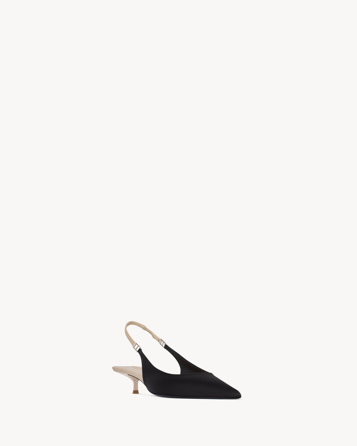 CHERISH SLINGBACK PUMPS IN SATIN CREPE - 4