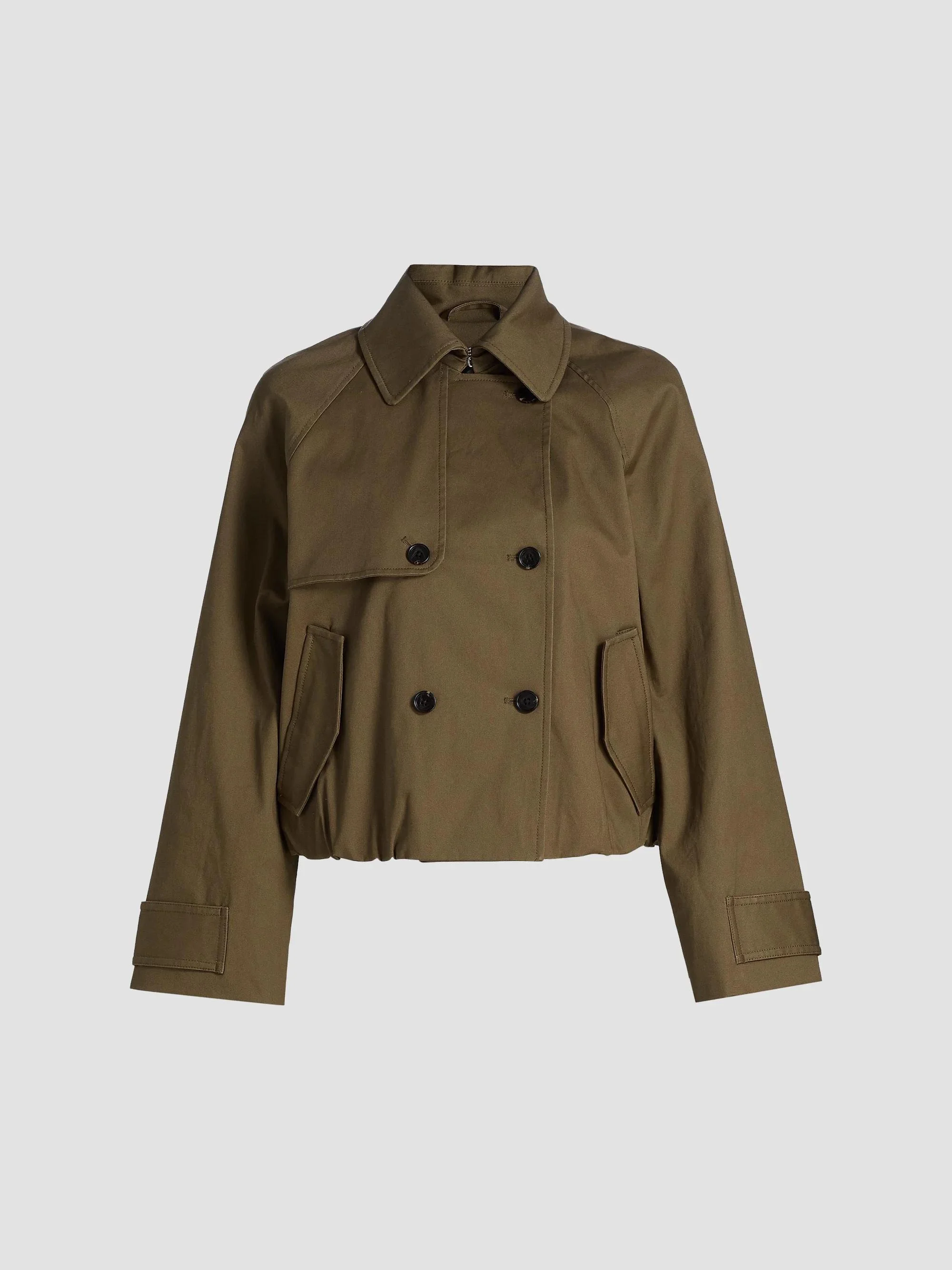 Women's Jett Double-Breasted Trench Coat - Olive - 1