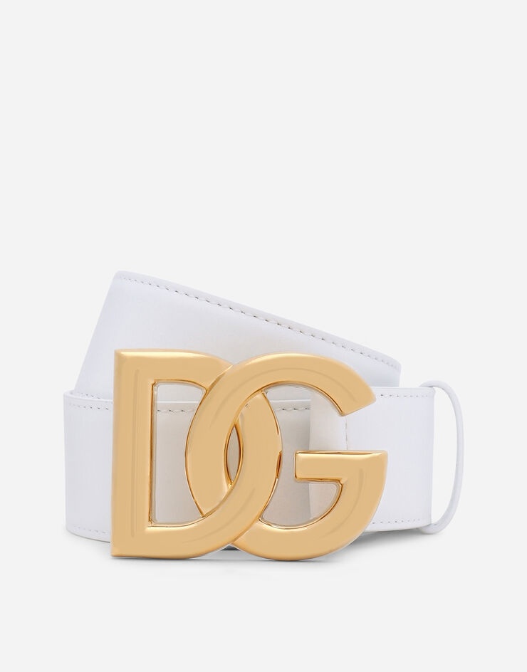 Calfskin belt with DG logo - 1