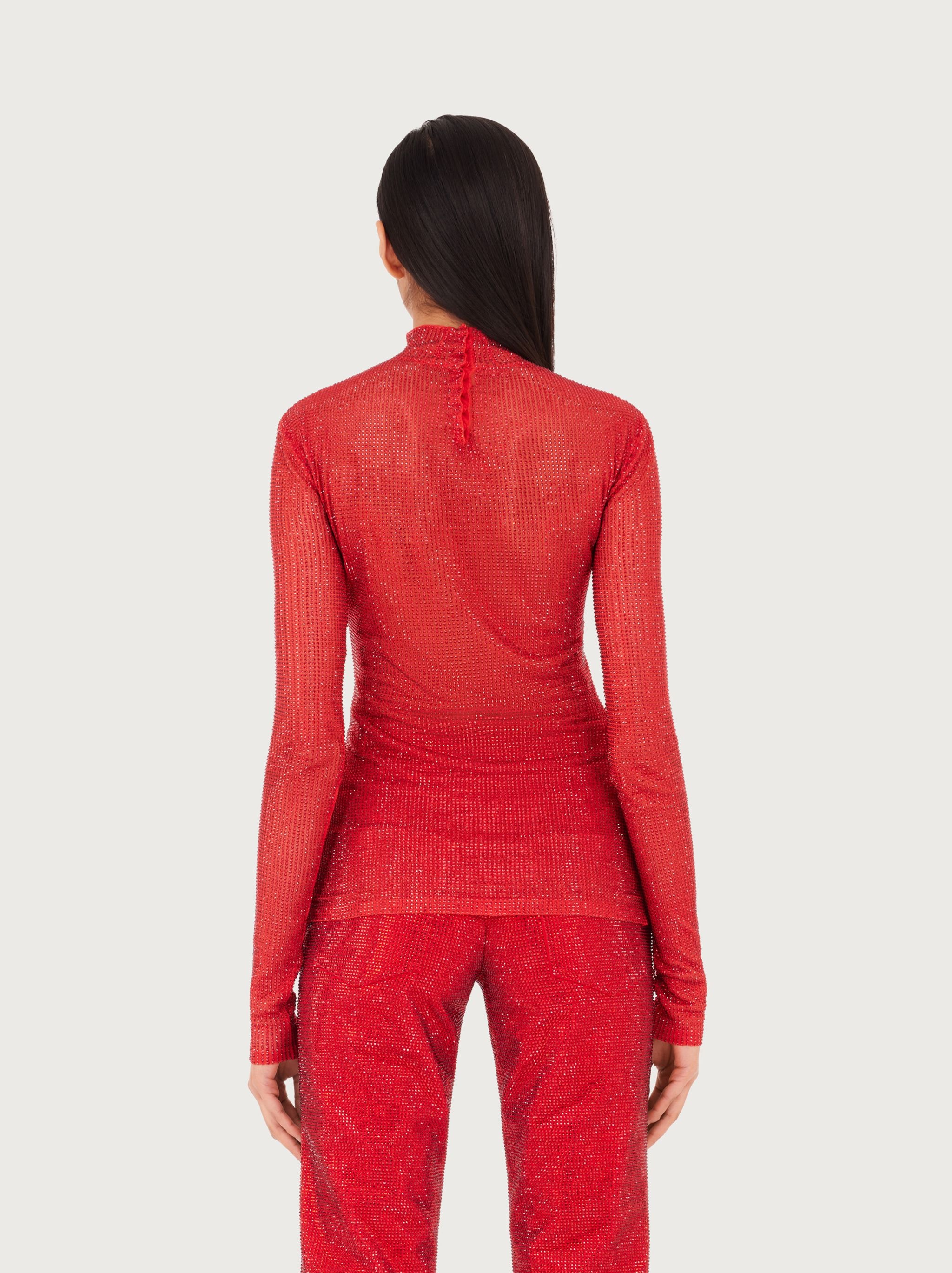 Silk crystal embellished top - 3