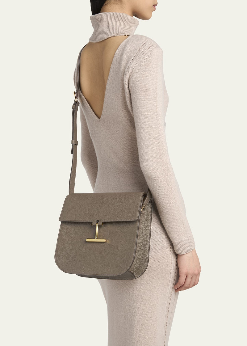 TOM FORD Tara Medium Crossbody in Grained Leather with Leather Strap outlook