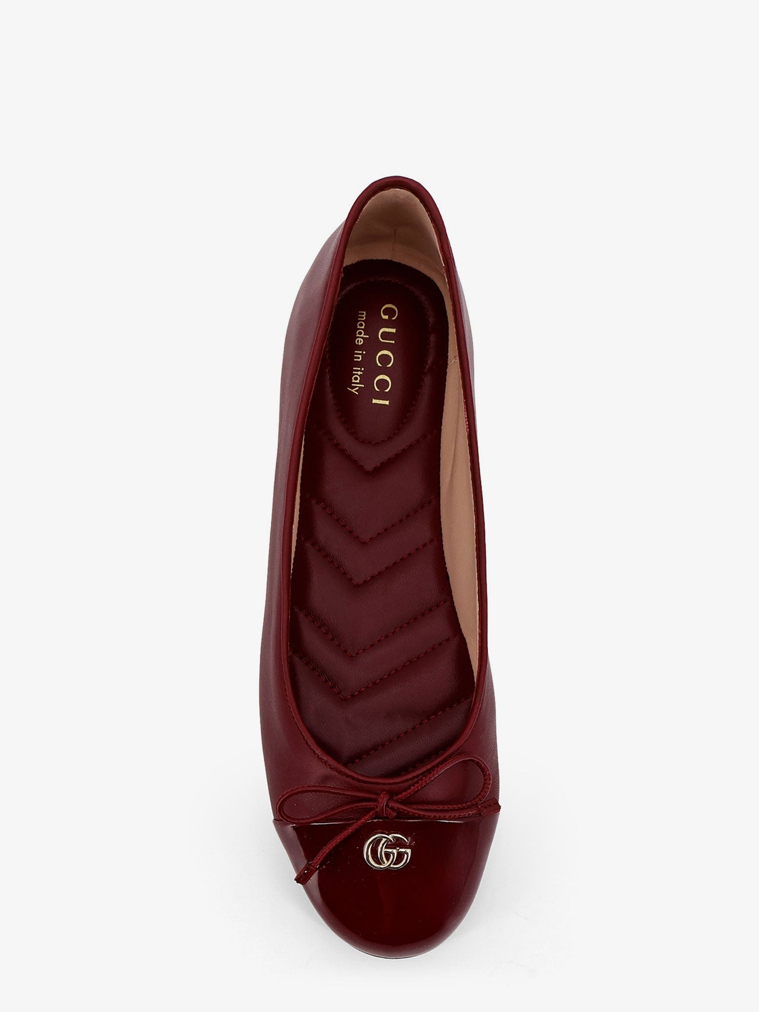 Leather Ballerinas With Patent Leather Details - 5