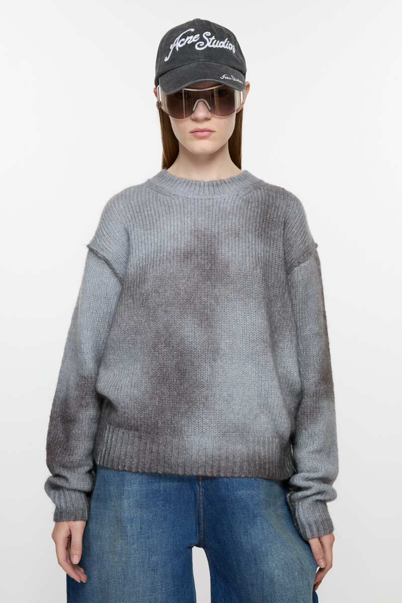 Acne Studios Sprayed knit jumper - Anthracite grey outlook