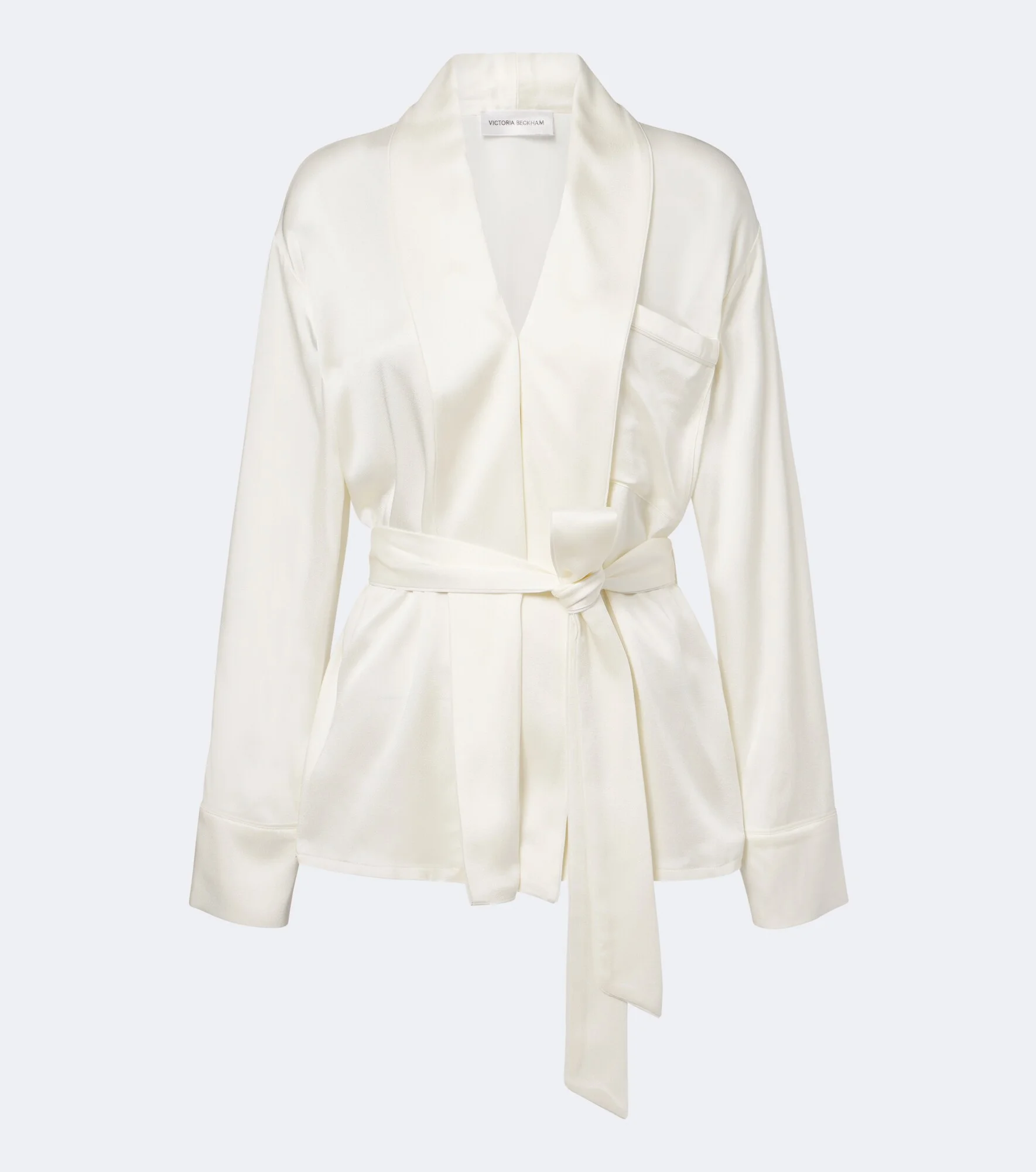 Alba belted satin blouse - 1
