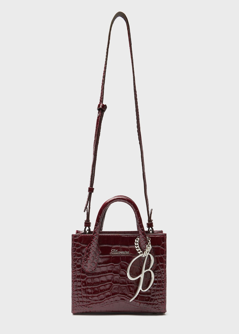 MINI HANDBAG IN CROCODILE-EFFECT PRINT LEATHER 1