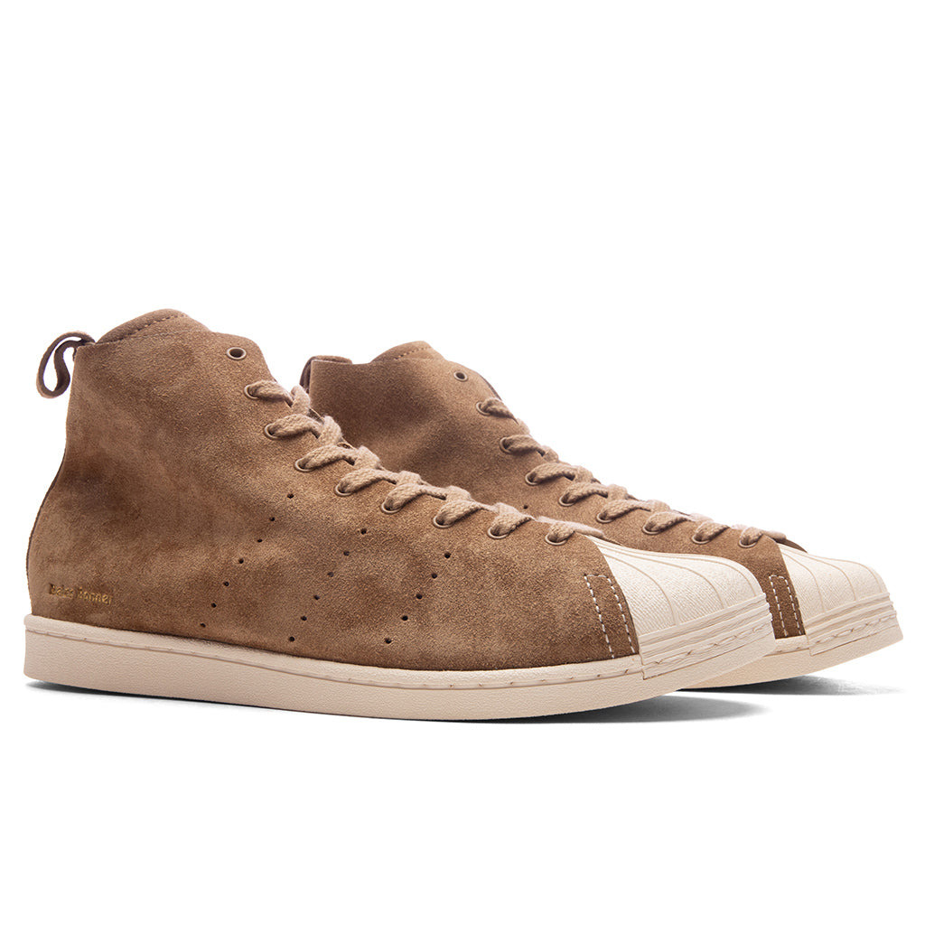 ADIDAS ORIGINALS X WALES BONNER SUPERSTAR HI - SUPPLIER COLOUR/CORE WHITE/NIGHT BROWN - 2